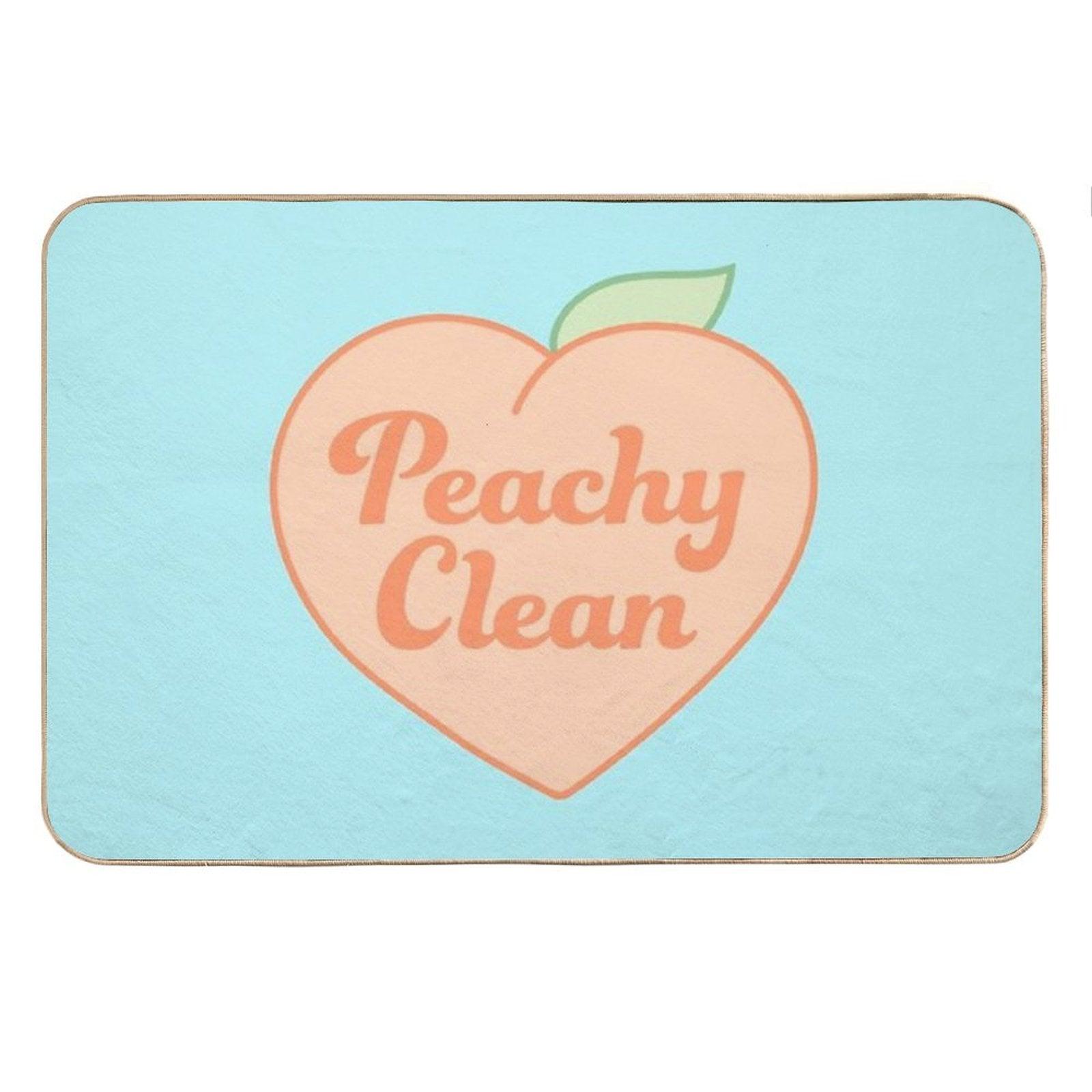 Peachy Clean Heart Bath Mat