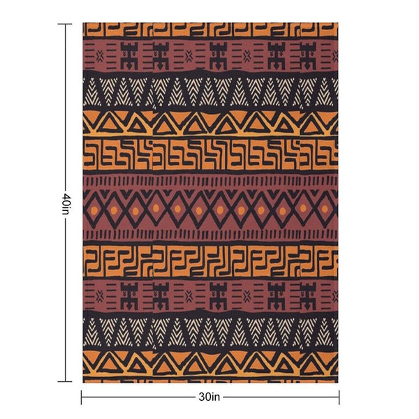 African Tribal Mudcloth Pattern Throw Blanket