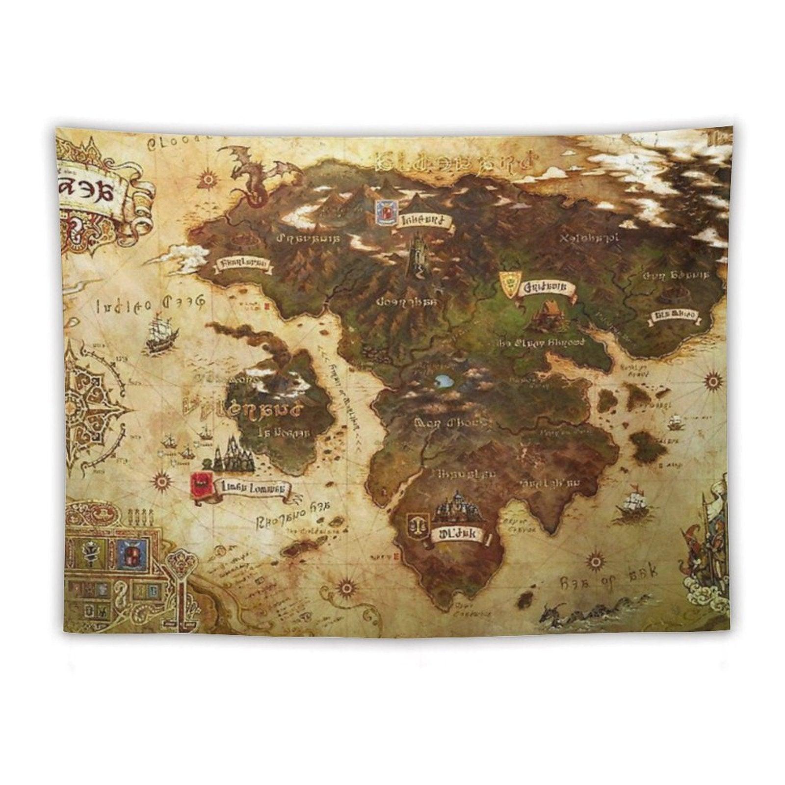 Eorzea FFXIV Map Tapestry