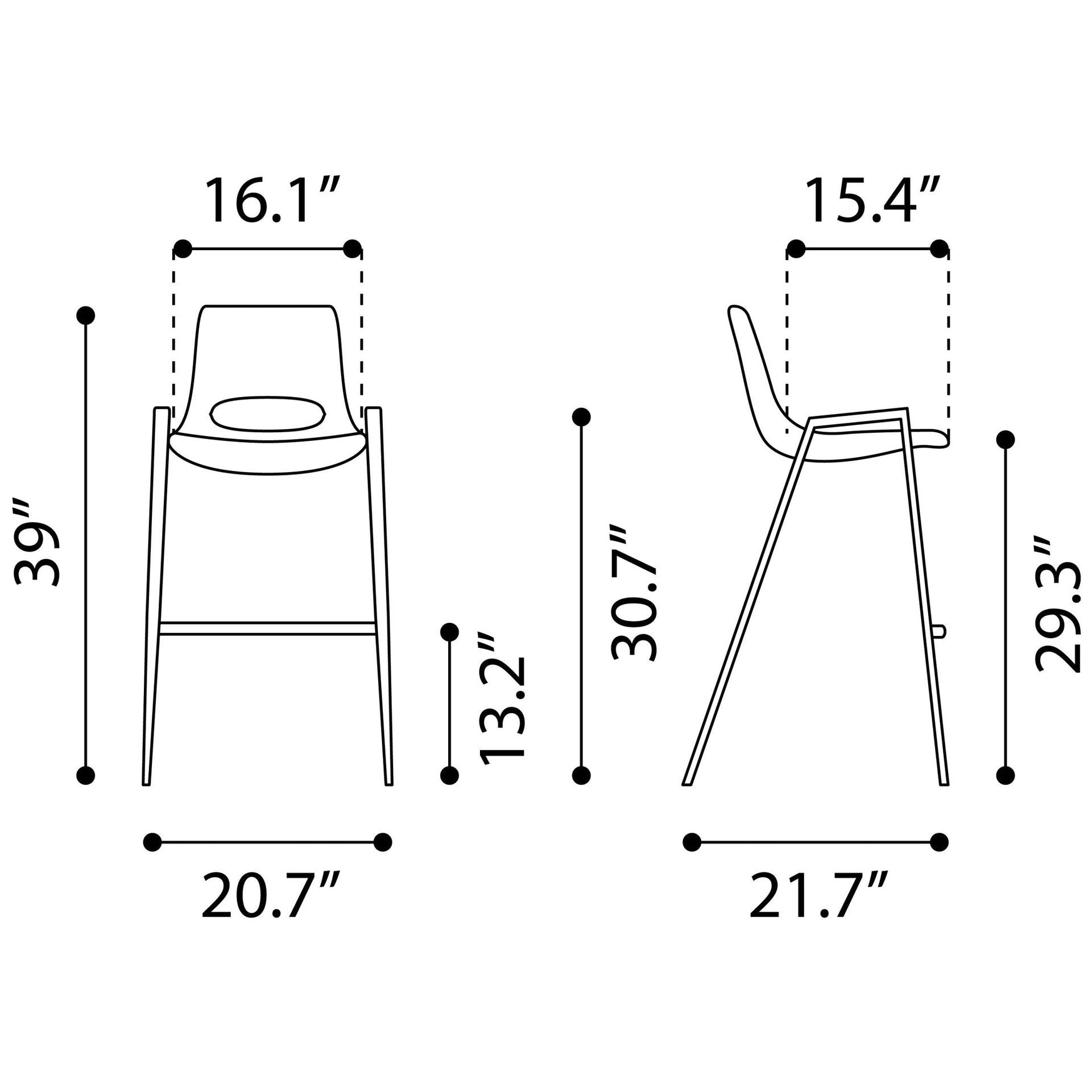 Desi Barstool (Set of 2) Beige & Gold