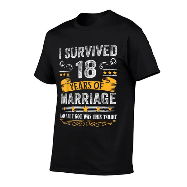 18th Wedding Anniversary Shirt Couples Husband Wife 18 Years T-Shirt