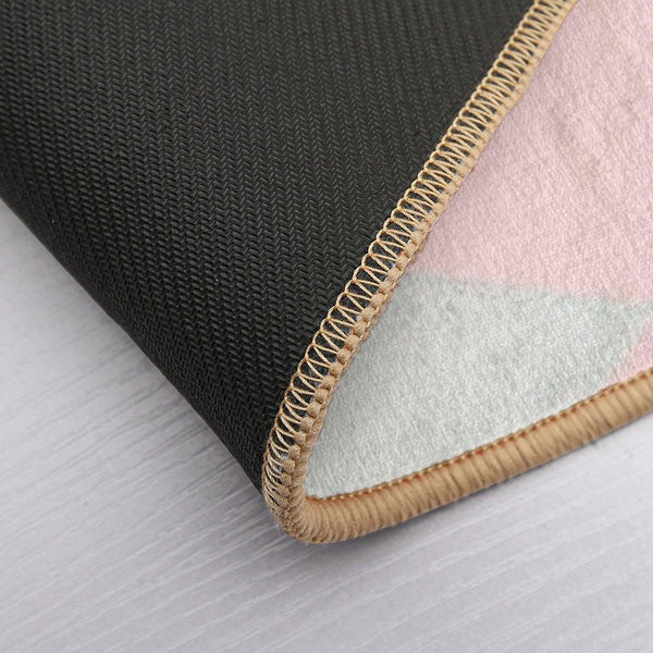 Geometrics - Grey Blush Silver Bath Mat