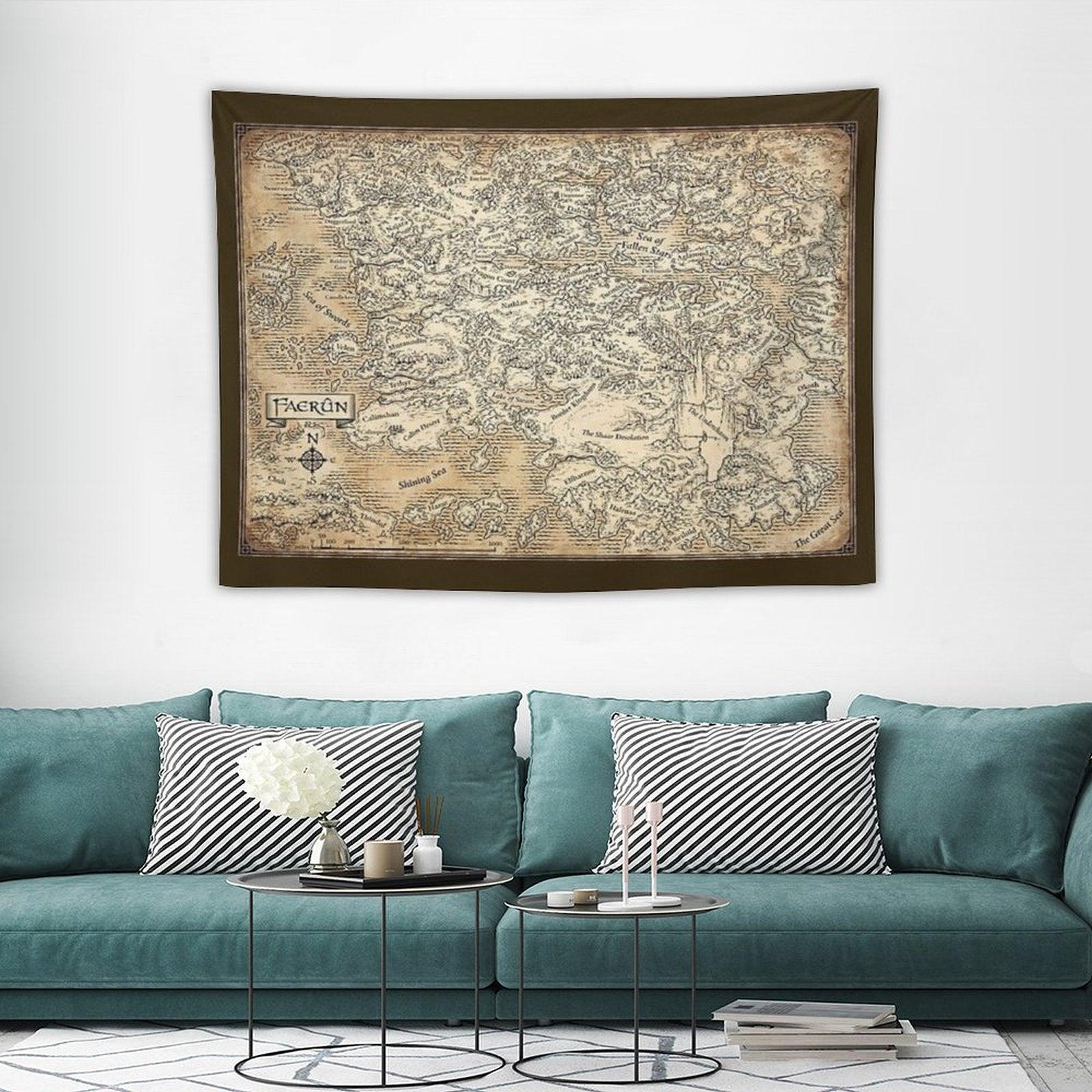 Annotated Map Of Faerun Tapestry