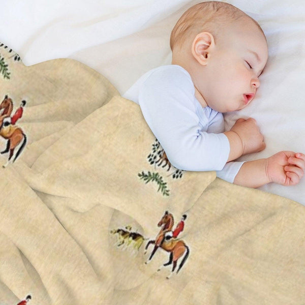 English Country Foxhunt Throw Blanket