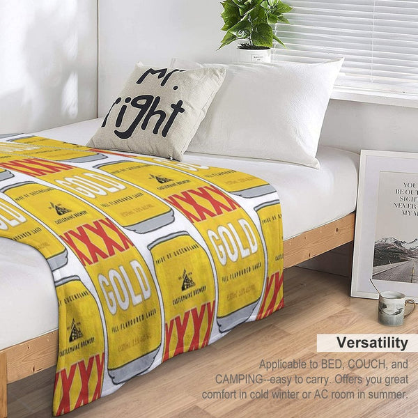 Hand-drawn XXXX Gold Can Compact Throw Blanket