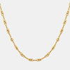 Gold Rope Link Chain Necklace