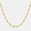 Gold Rope Link Chain Necklace