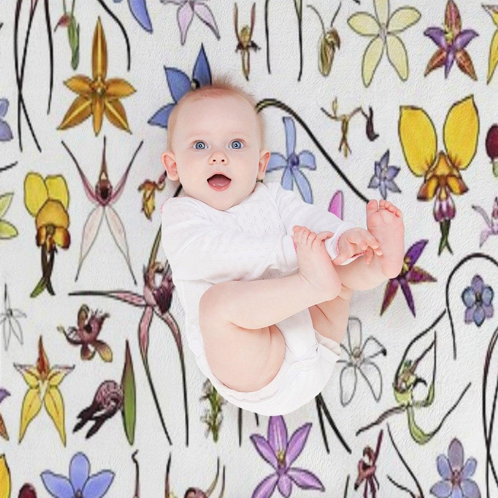 Australian Orchids Throw Blanket