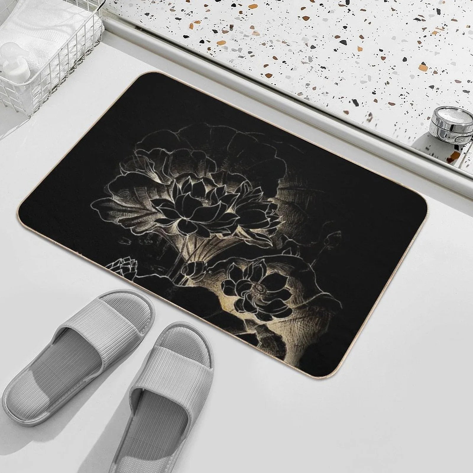 Gold Lotus Bath Mat