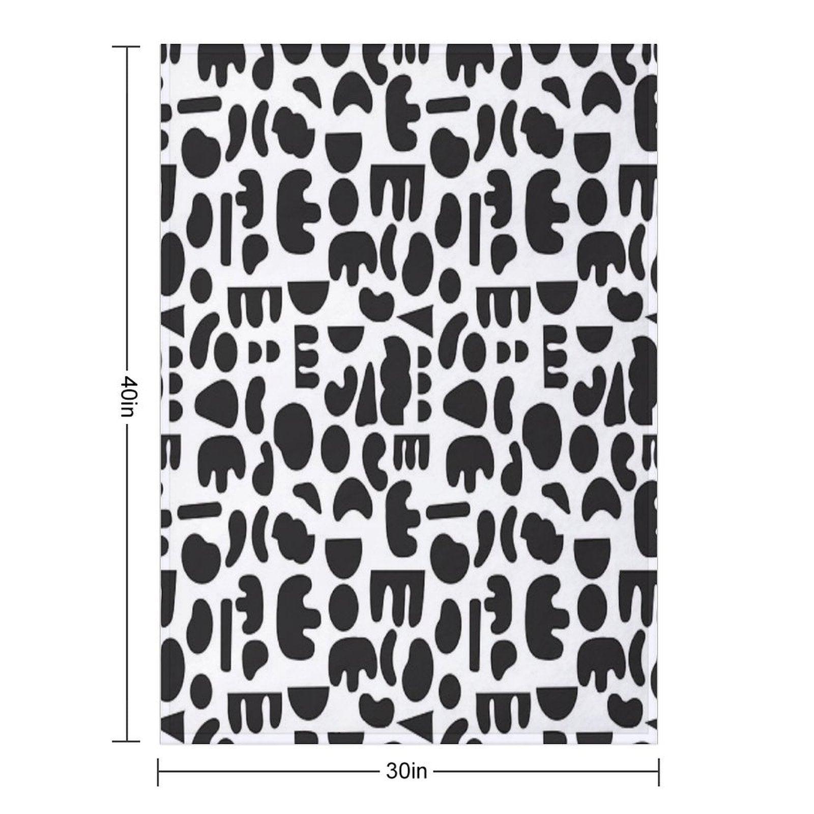 Black And White - Abstract Pattern Dance Throw Blanket