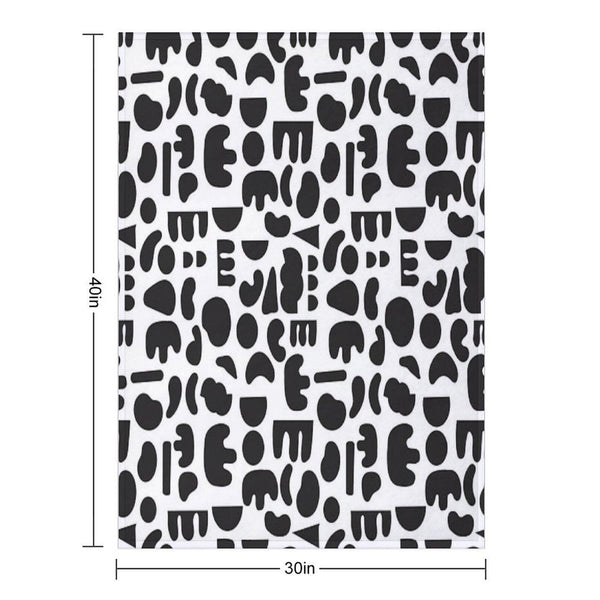 Black And White - Abstract Pattern Dance Throw Blanket