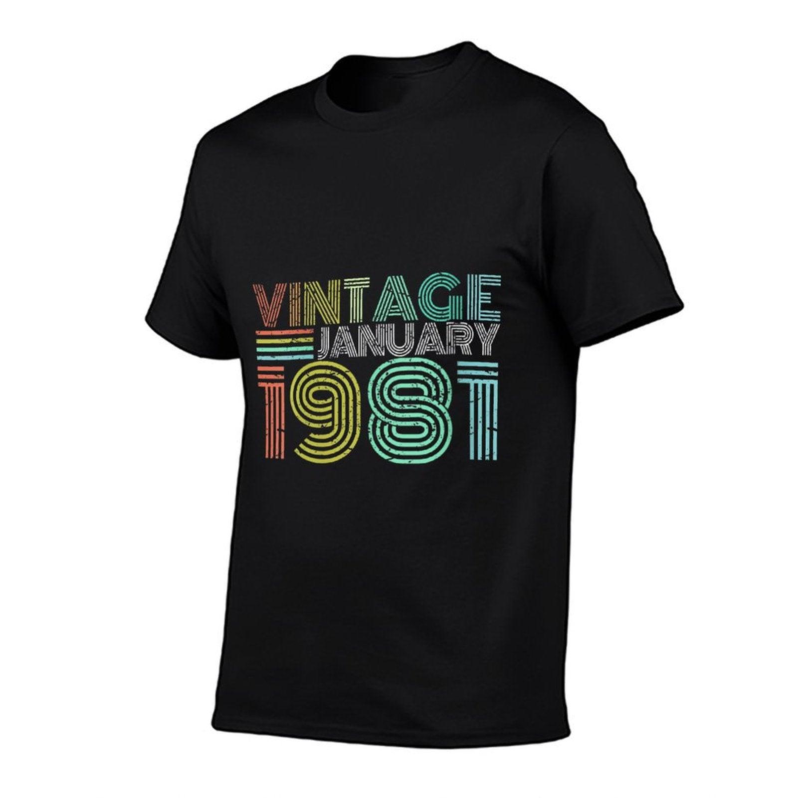 Womens 40th Birthday Gift Vintage January 1981 40 Years Old  Polyester Blend T-Shirt