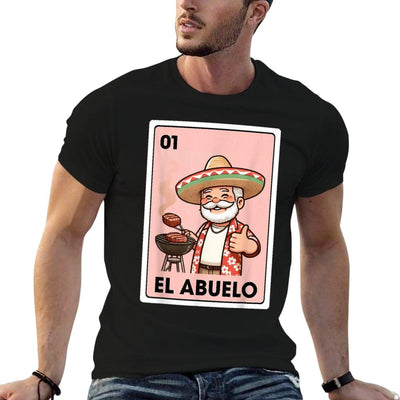 El Abuelo Grilling Grandpa Mexican Bingo Card T-Shirt