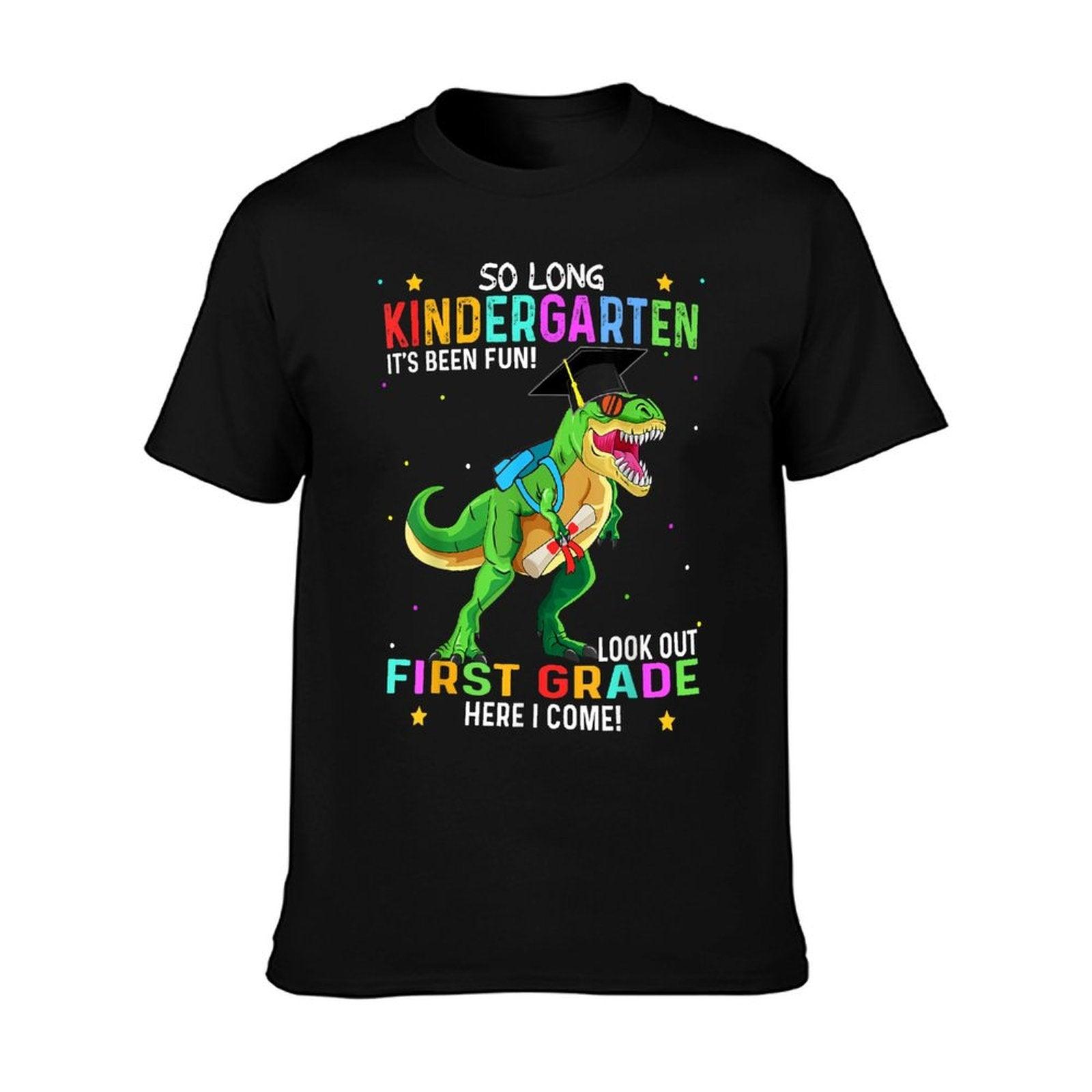 So Long Kindergarten Graduation Class 2025 Dinosaur Kids T-Shirt