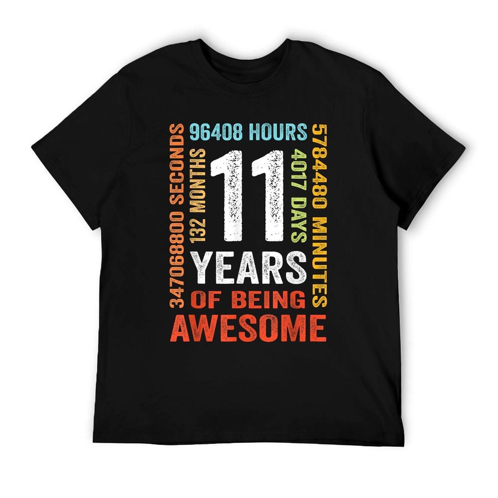 11 Years 132 Months Of Being Awesome 11th Birthday Gift T-Shirt