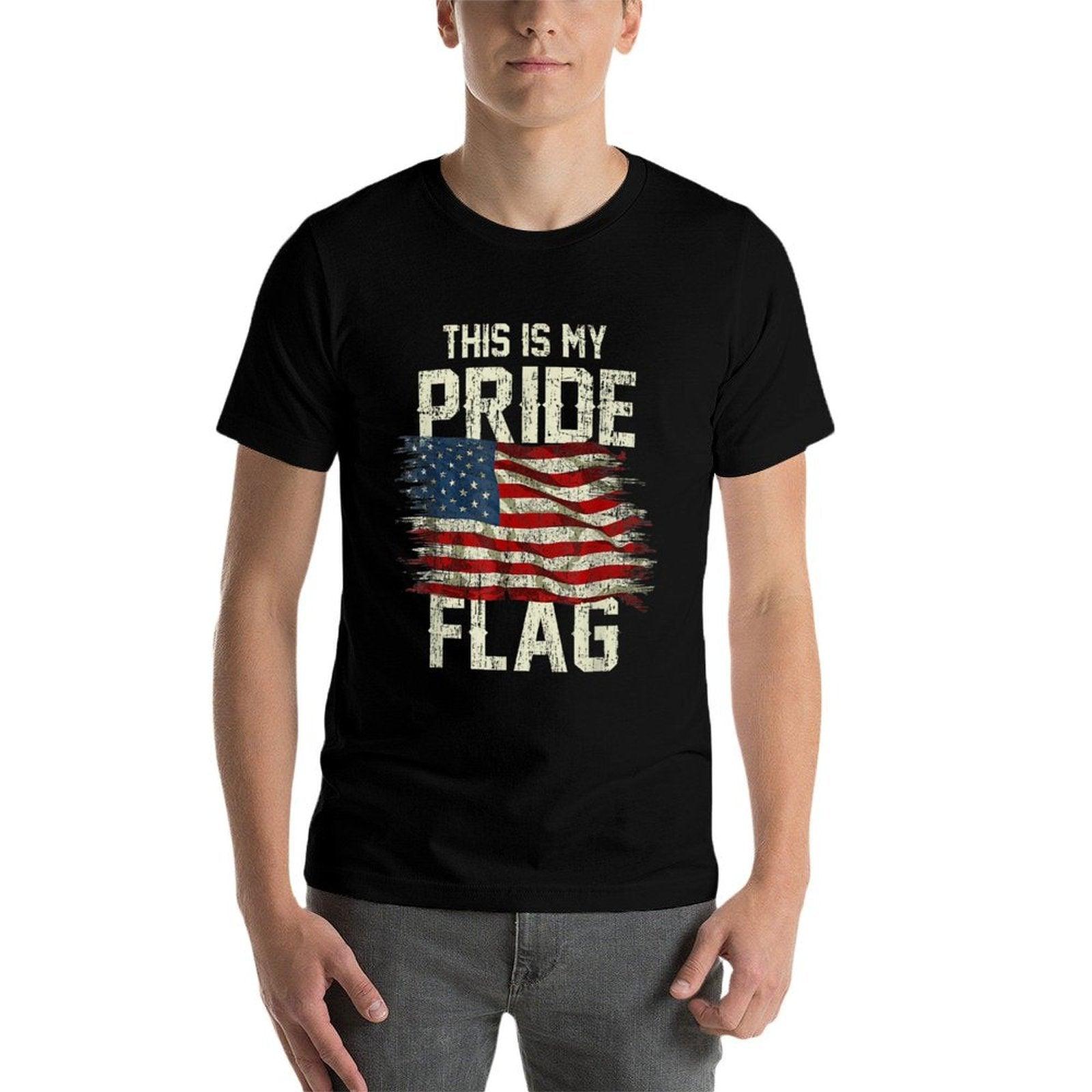 This Is My Pride USA American 4th of July Patriotic  Oversized Silhouette T-Shirt