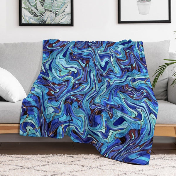 ABSTRACT-81 Lightweight Throw Blanket