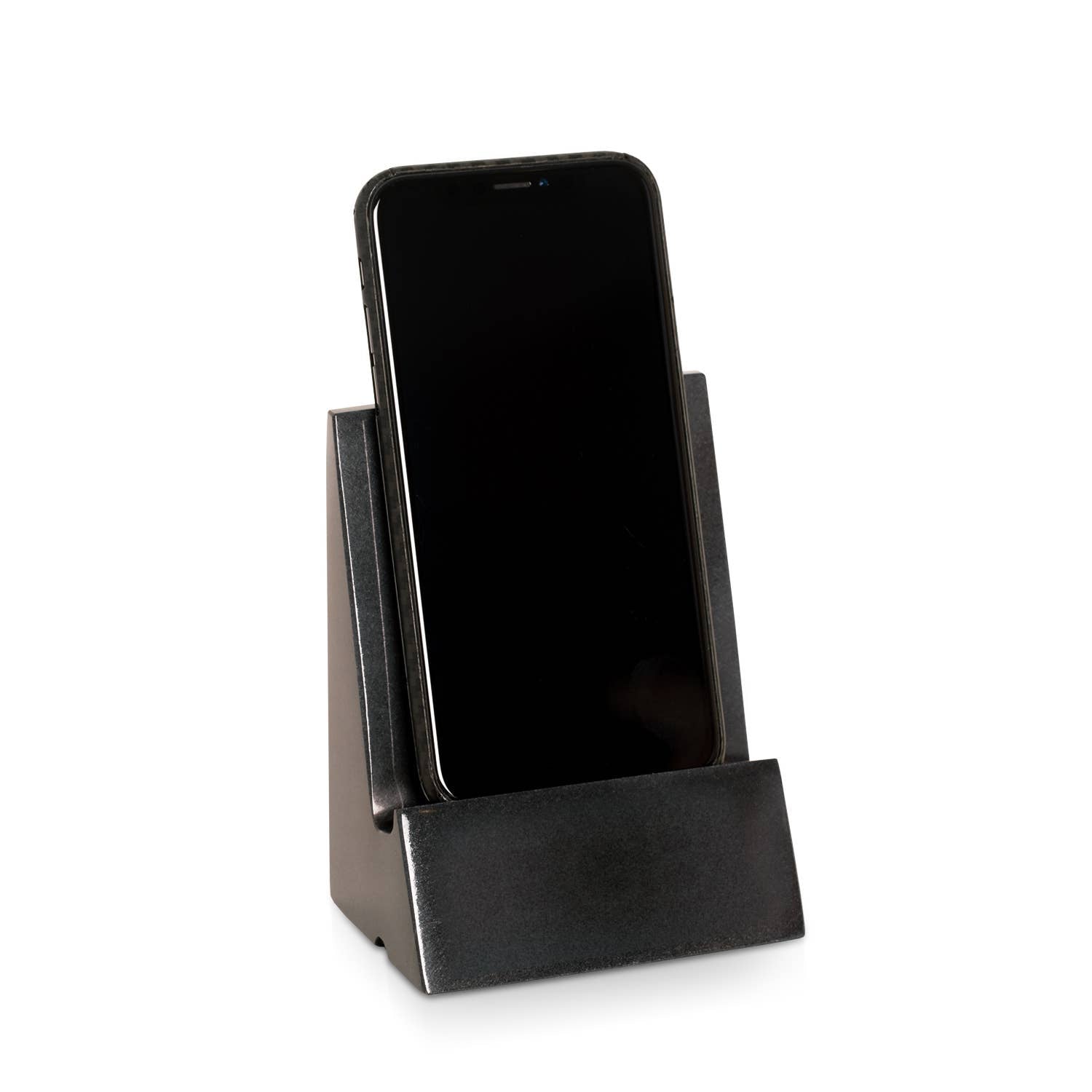 Marble Phone Stand - Solid Marble Dock & Tablet Computer Stand With Cable Organizer