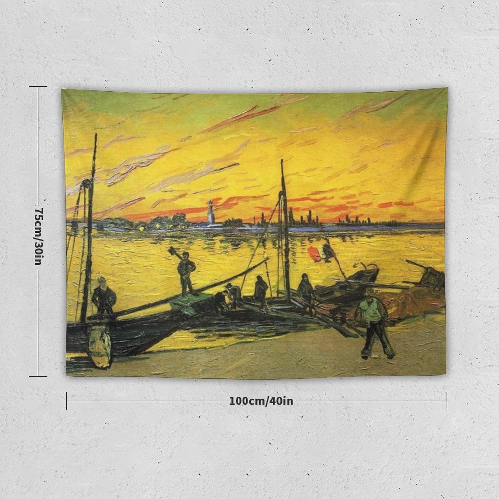 Van Gogh’s Barges (Stevedores) Tapestry