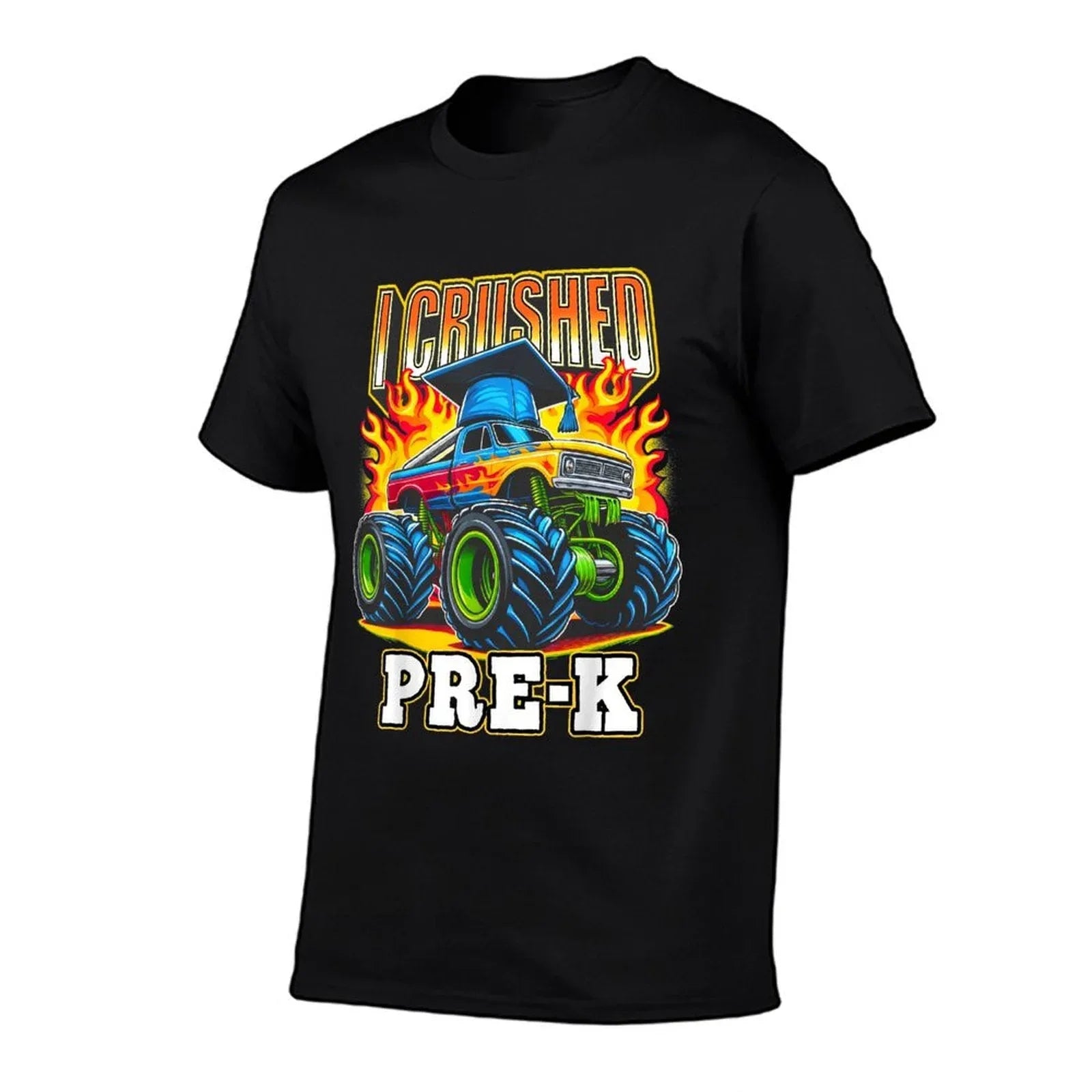 Graduation Pre-K Monster Truck Boys I Crushed Preschool Grad T-Shirt