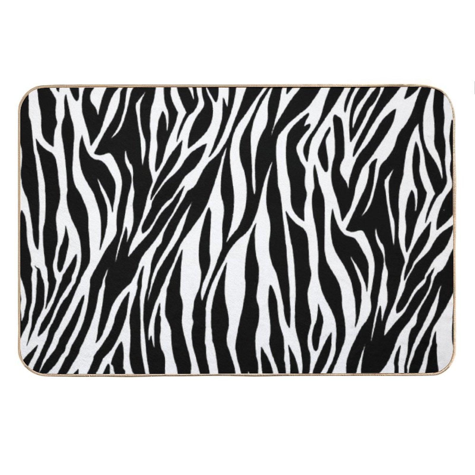 Beautiful Zebra Skin Bath Mat