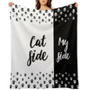 Cat Side My Side Funny Cat Owner Bedding Throw Blanket