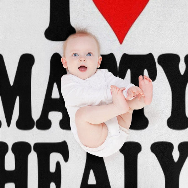 I Heart Matty Healy Eco-conscious Throw Blanket
