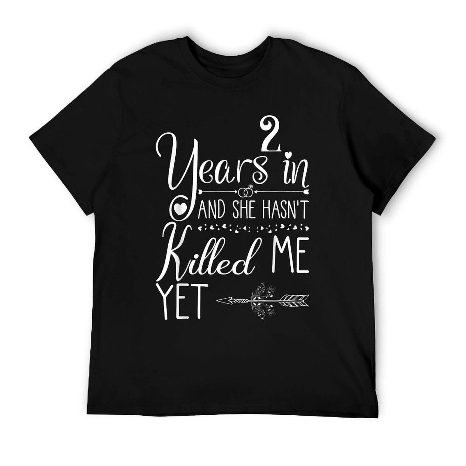 2nd Wedding Anniversary for Him Couple 2 Years of Marriage T-Shirt