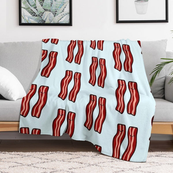 Cute Bacon Velvety-soft Throw Blanket