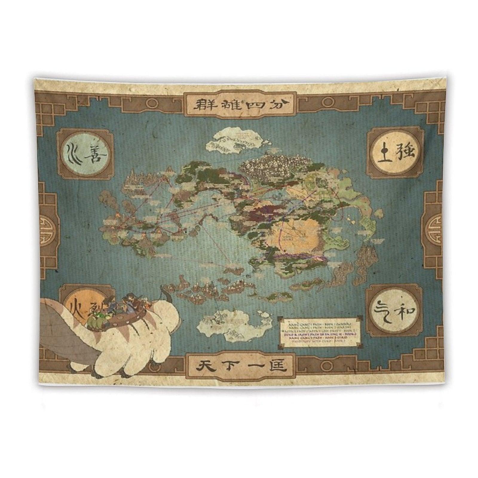 Avatar The Last Airbender Map Tapestry