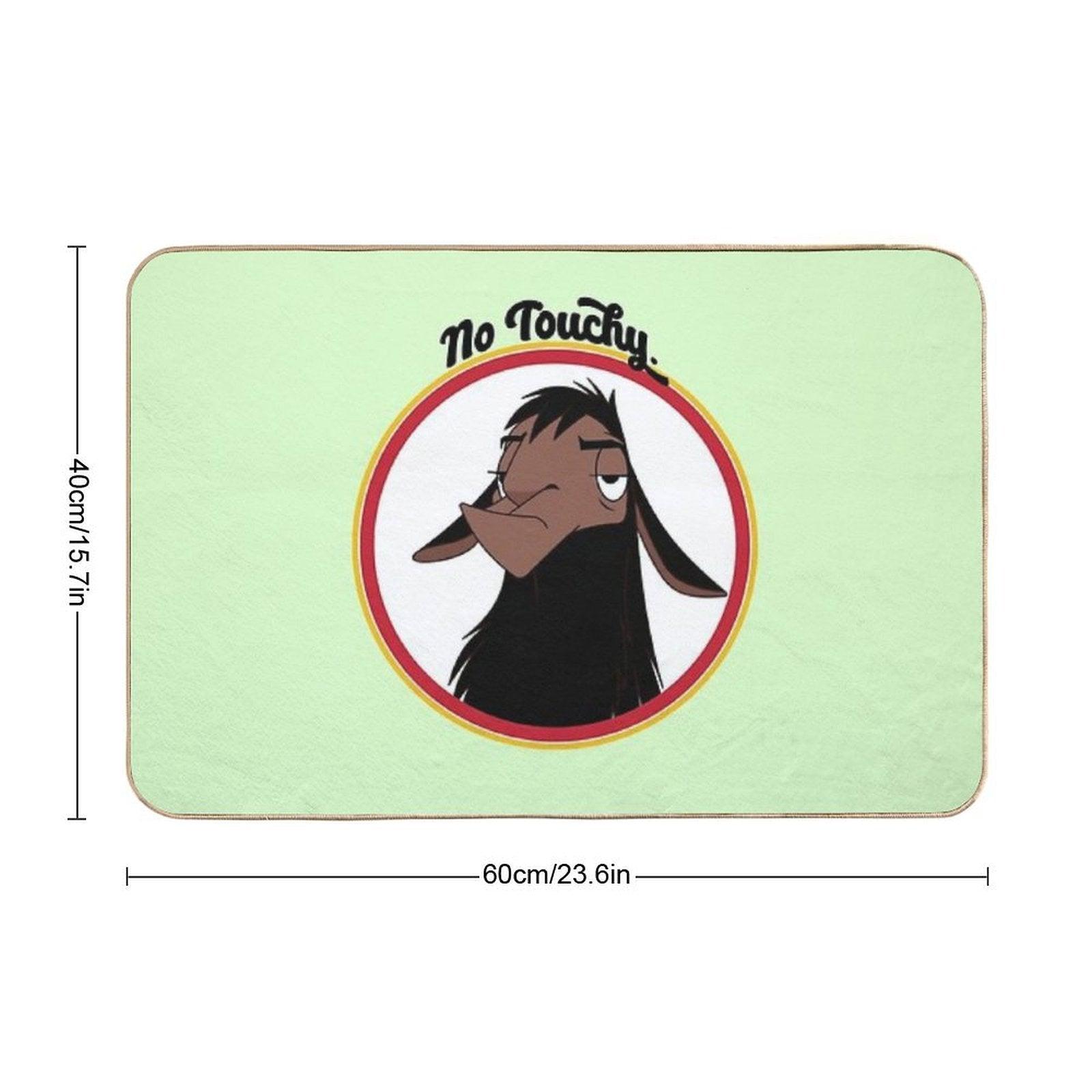 Kuzco NO TOUCHY Sad Llama Emperor's New Groove Emperor David Spade Back Off No Touch Funny Gift Bath Mat
