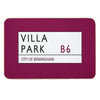 Villa Park Road Sign Bath Mat
