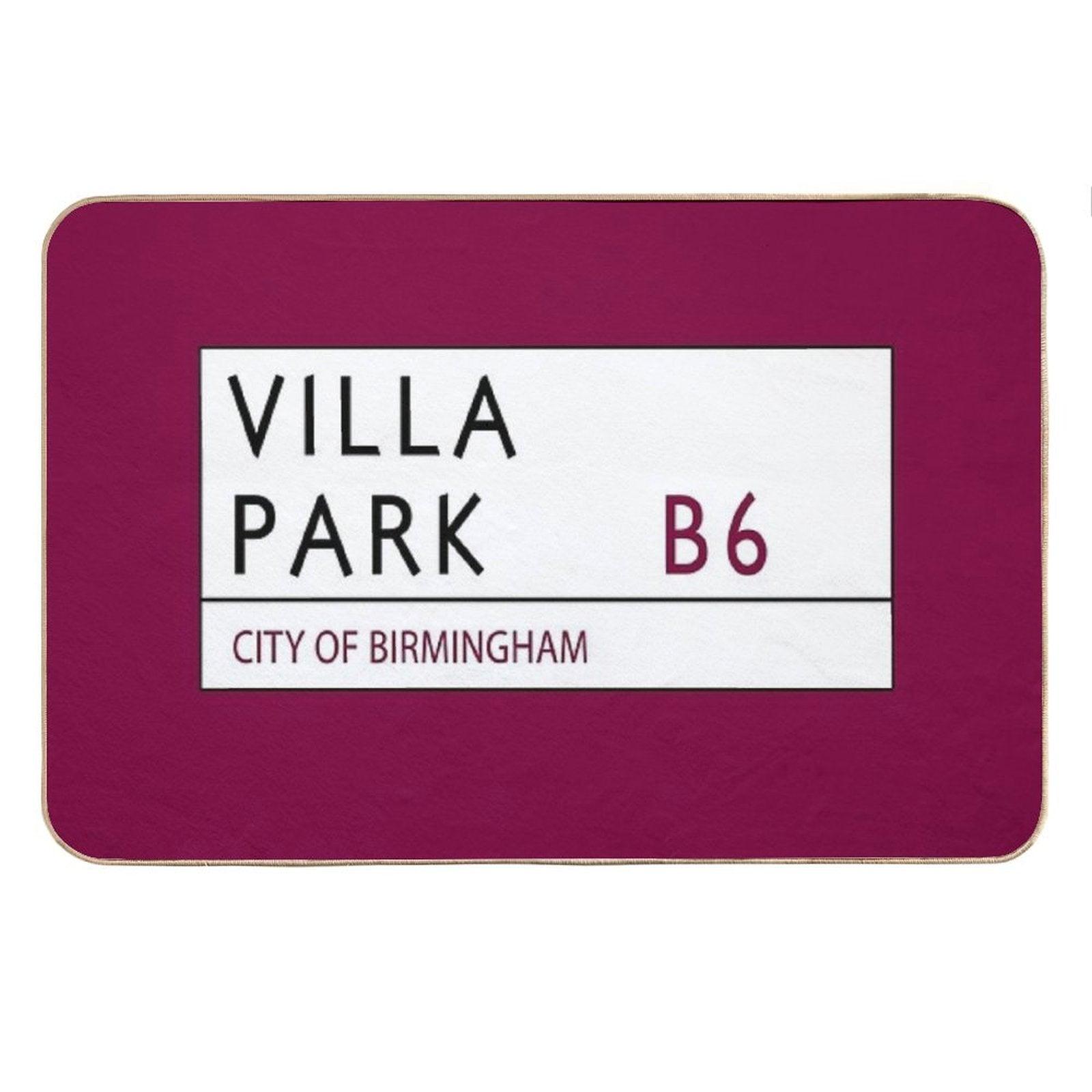 Villa Park Road Sign Bath Mat