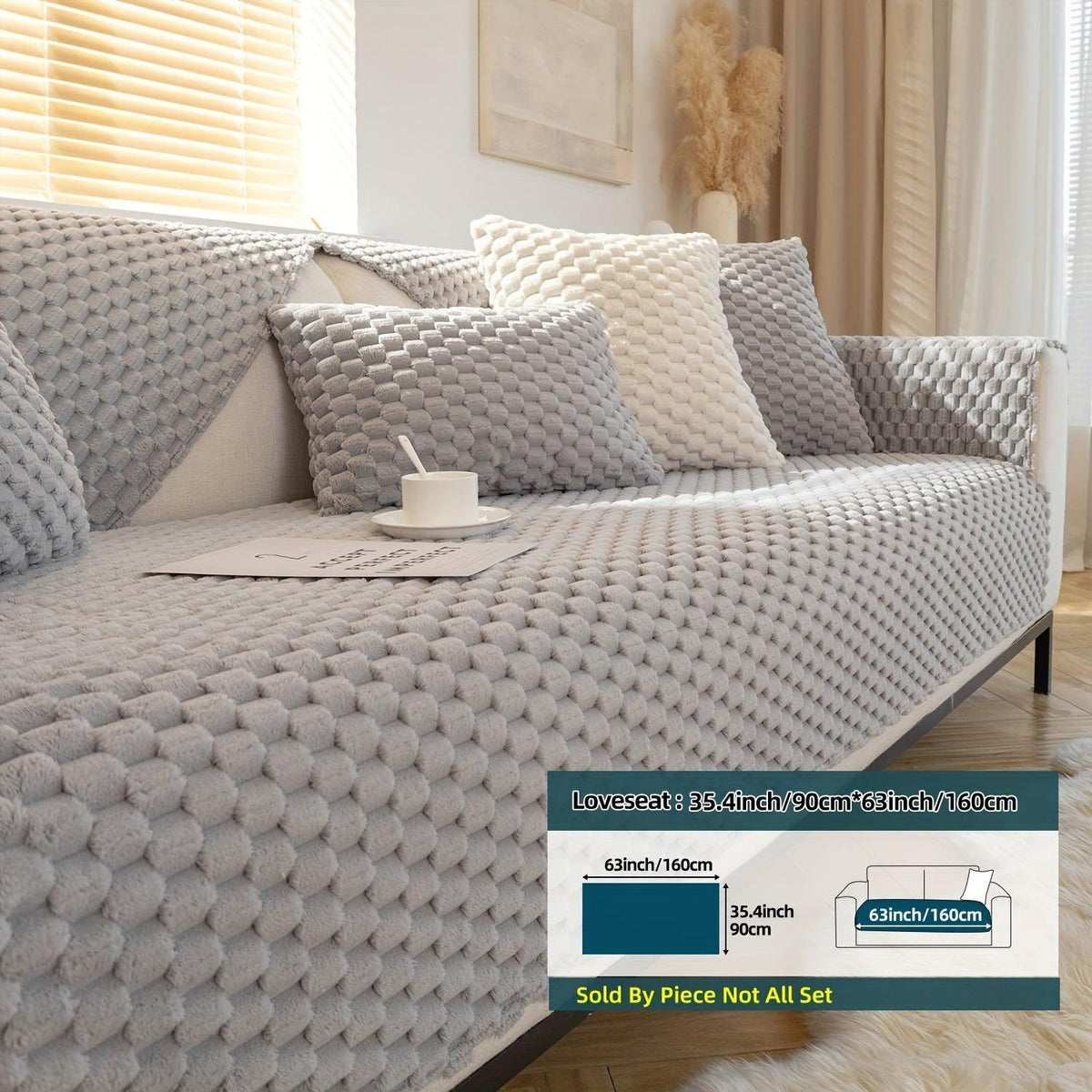 Plush Nordic Sofa Slipcover