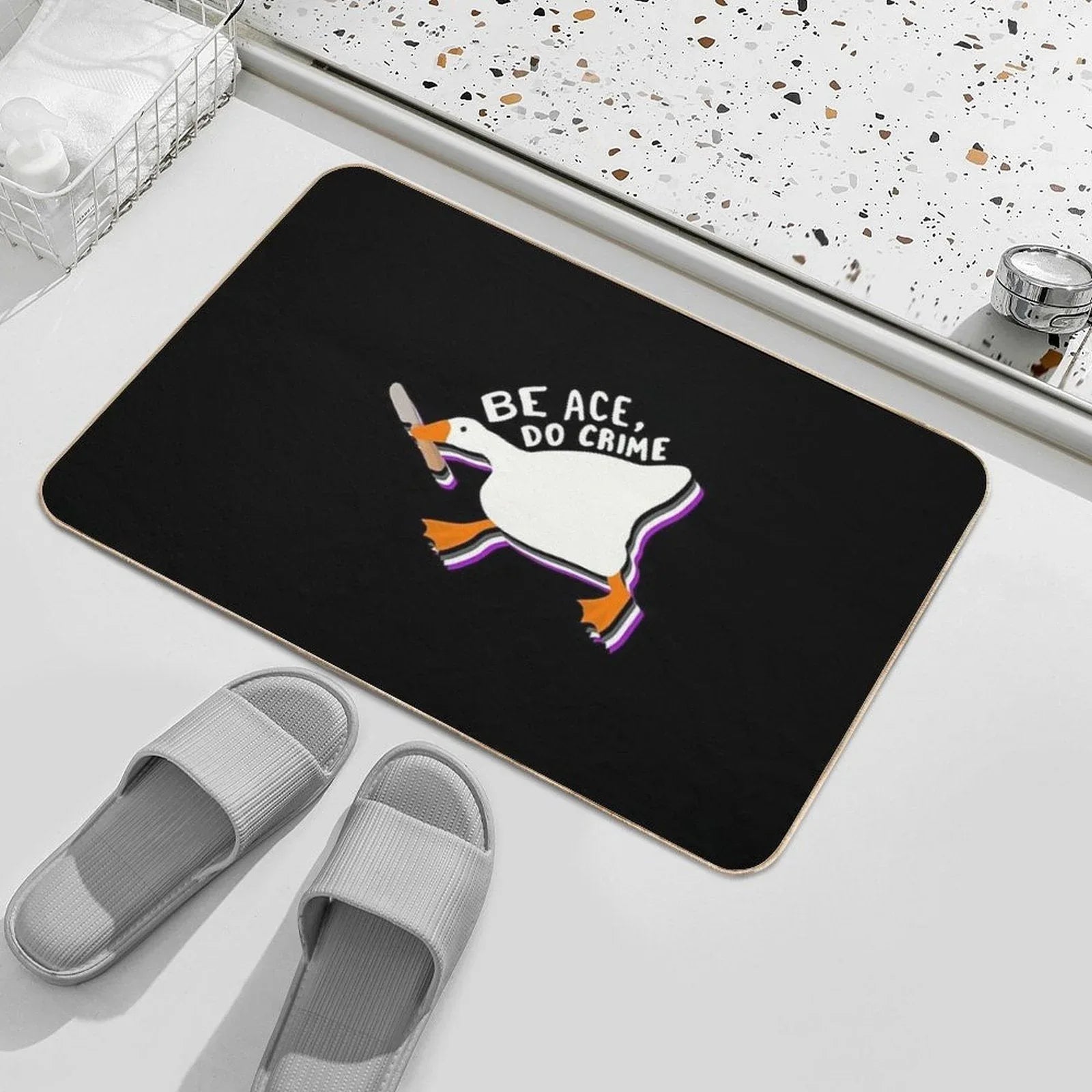 Be Ace Do Crime Goose Bath Mat