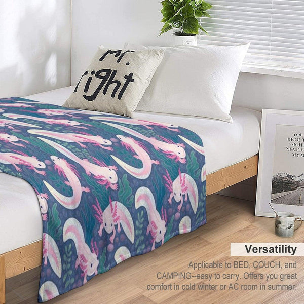 Axolotls Throw Blanket