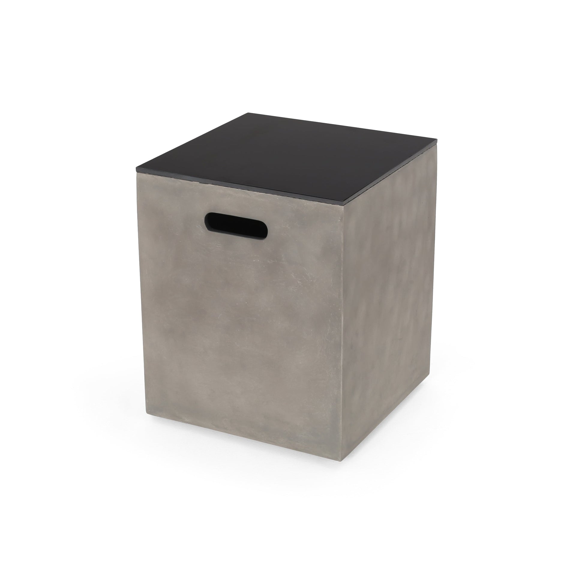 Modern Design MGO Tank Holder Side Table with Ceramic Top in Black and Gray