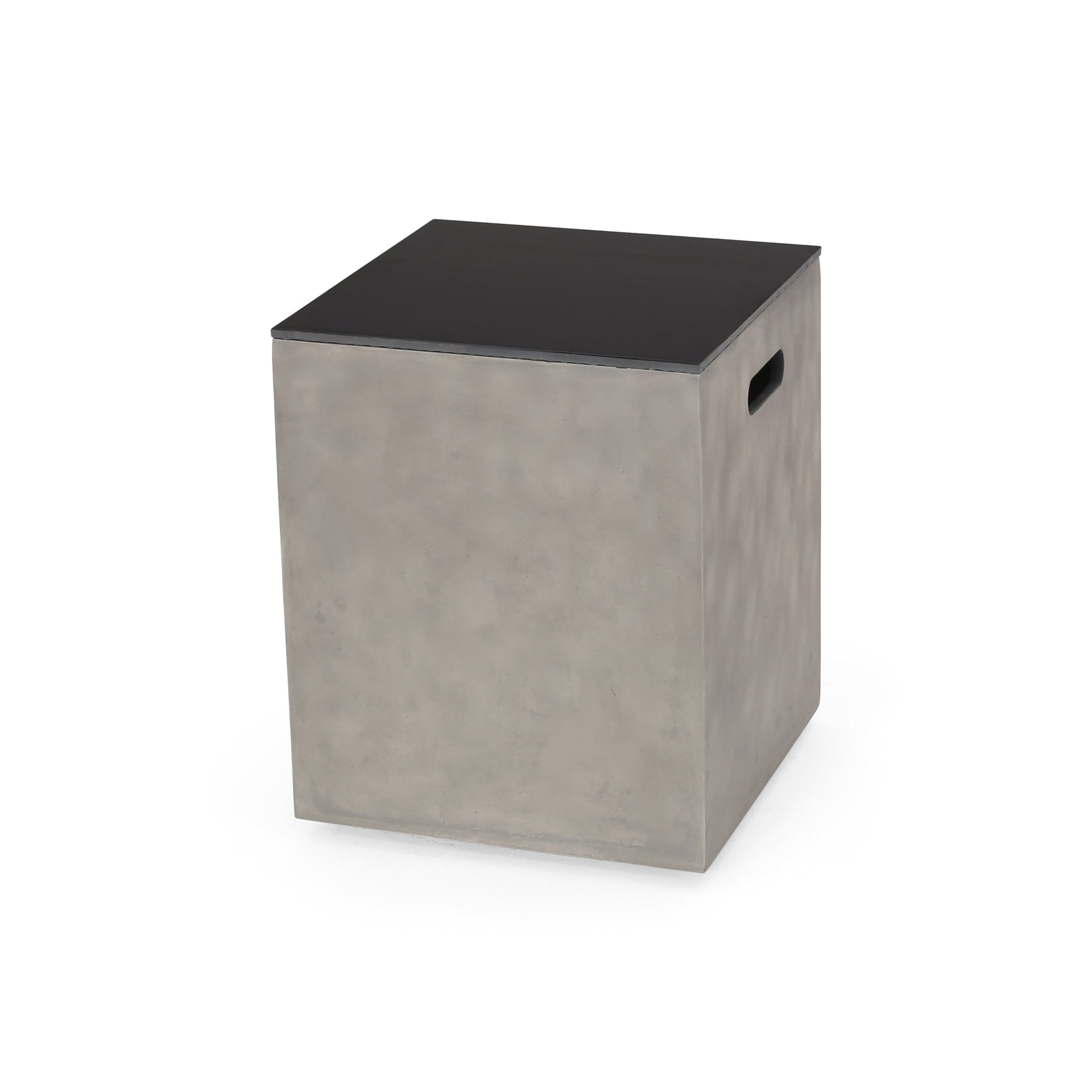 Modern Design MGO Tank Holder Side Table with Ceramic Top in Black and Gray