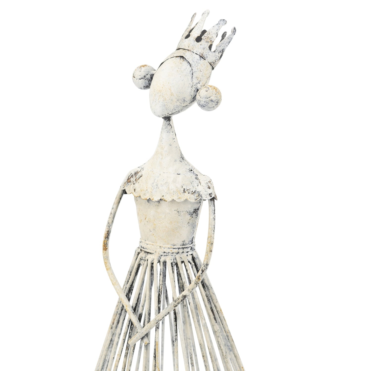 13.5x13.5x34' Distressed White Finish Princess Birdcage Birdhouse, Garden Outdoor Decor