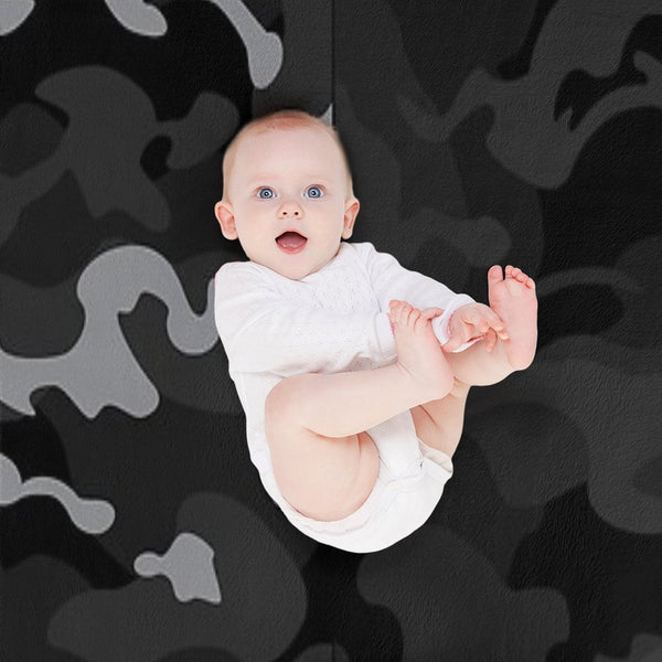 Camo Style - Black Camouflage Mixed Pattern Premium Throw Blanket