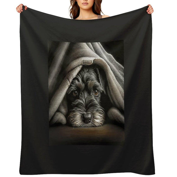 Cute Mini Schnauzer Throw Blanket
