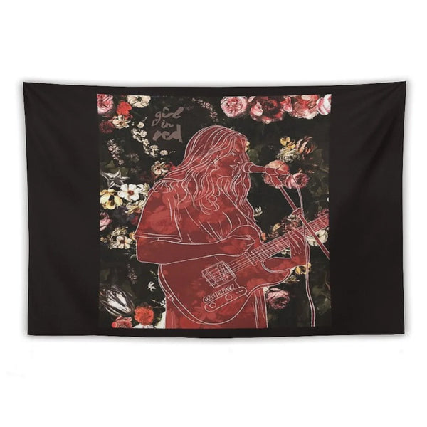 Girl in Red Tapestry