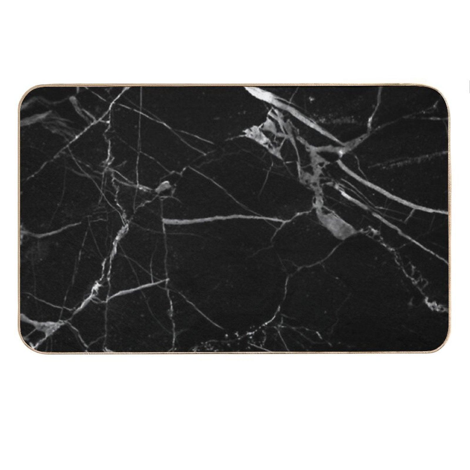 Black And White Marble Bath Mat