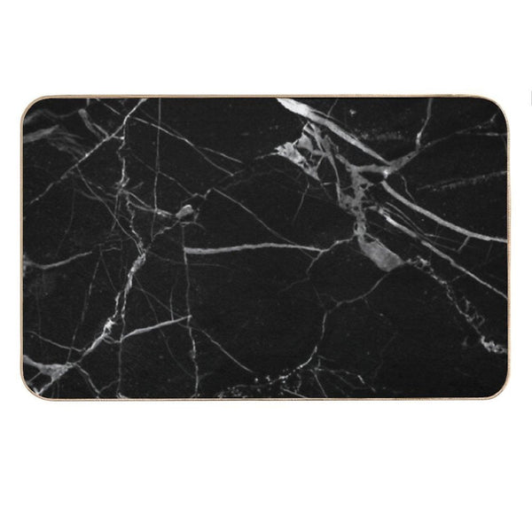 Black And White Marble Bath Mat