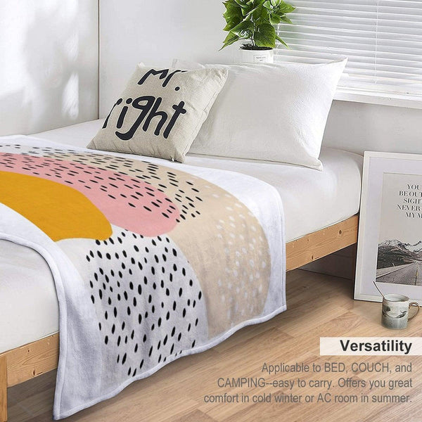 Abstract, Mid Century Modern Kids Wall Art, Nursery Room Throw Blanket