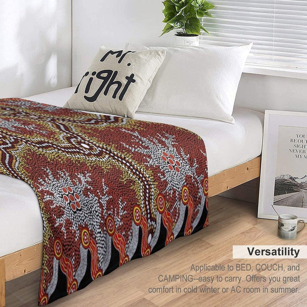 Aboriginal Art Authentic – Travels Throw Blanket