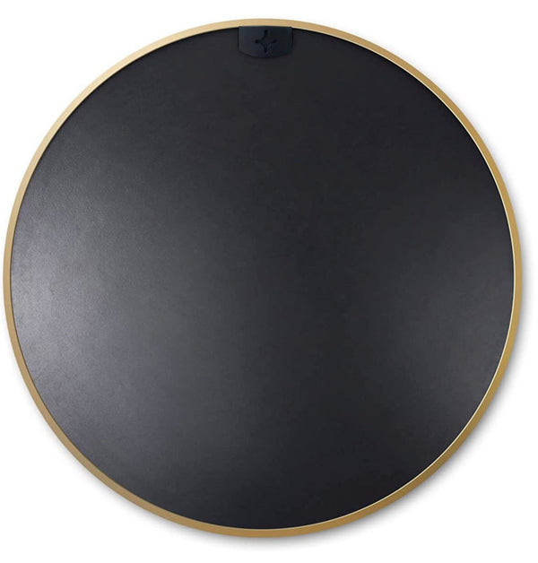 24 Inch Gold Metal Framed Round Bathrrom Mirror for Wall.