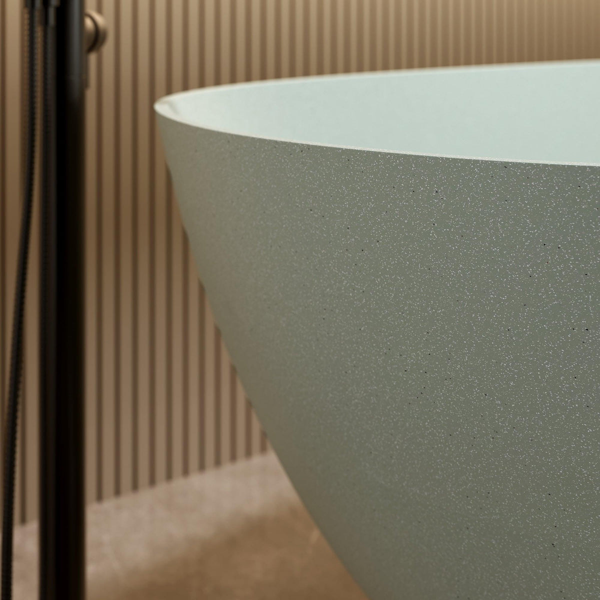 65'' Freestanding Bathtub Resin Stone Soaking Bathtub