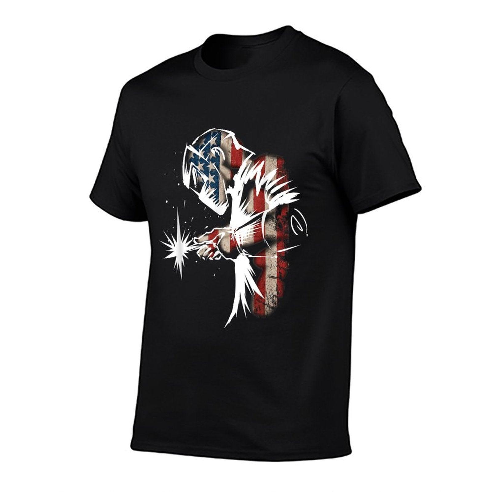 Welder American Flag USA Patriotic Welder Gift T-Shirt