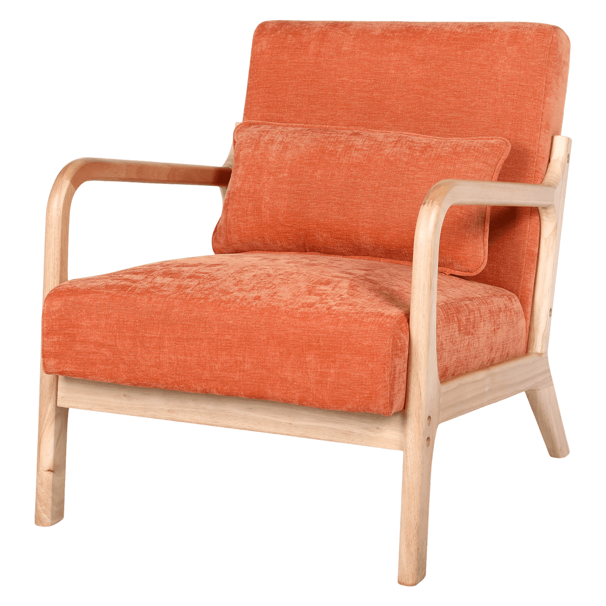 Antique Orange Cotton‑Linen Chair